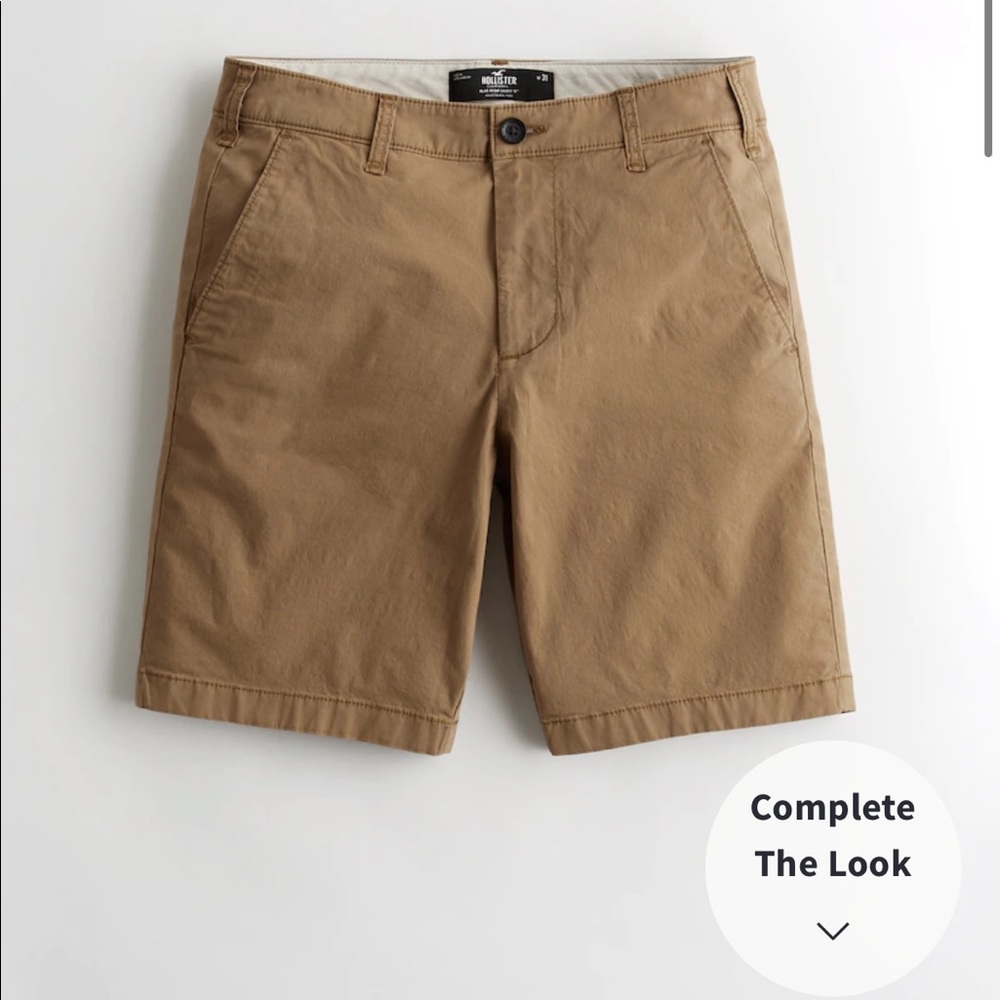 Hollister khaki flat 9 inch shorts